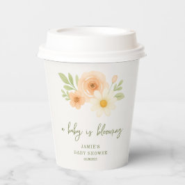 Ein Baby blüht Babyduschpapier Pappbecher