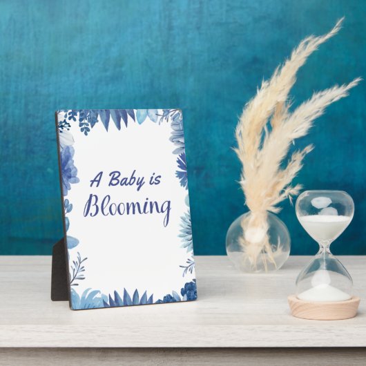 Ein Baby blüht für Dusche oder Sprinkle Fotoplatte (Seite)