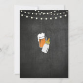 Ein Baby Boy Brauen Duschbäder Blue Chalk Einladun Einladung (Rückseite)