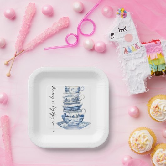 Ein Baby Boy brütet Tea Party Babydusche Pappteller (Party)