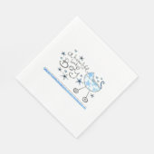 Ein Baby Boy/White Standard Mittagessen Napkin Serviette (Ecke)