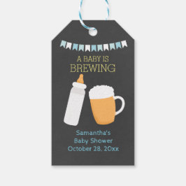 Ein Baby brät BABY-Q Geschenketiketten (Junge) Geschenkanhänger