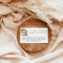 Ein Baby brät nur eine Note, Coffee Baby. Begleitkarte