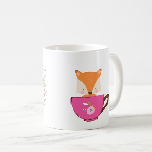 Ein Baby brät Pink Teacup Baby Girl Dusche Kaffeetasse (VorderseiteRechts)