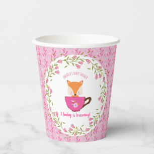 Ein Baby brät Pink Teacup Baby Girl Dusche Pappbecher