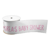 Ein Baby brät Pink Teacup Baby Girl Dusche Satinband (Spule)