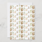 Ein Baby braut Aquarellbierdusche Ankündigung (Rückseite)