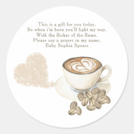 Ein Baby braut Baby - Gebetskandaletikett Runder Aufkleber