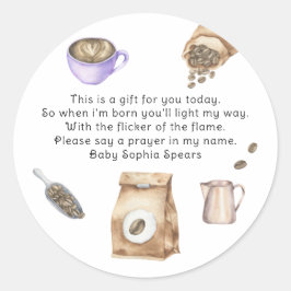 Ein Baby braut Baby - Gebetskandaletikett Runder Aufkleber