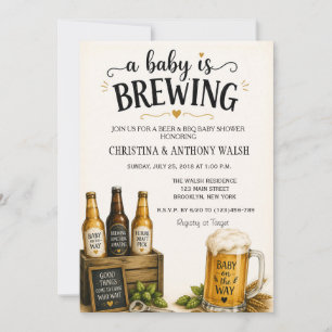Ein Baby braut Baby Shower BBQ Einladung