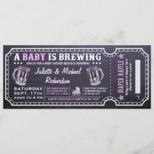 Ein Baby braut Baby Shower Ticket Einladungen