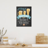 Ein Baby braut Babydusche Begrüßungsschild Poster (Küche)