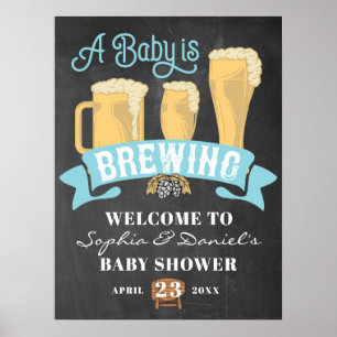 Ein Baby braut Babydusche Begrüßungsschild Poster