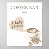 Ein Baby braut Babydusche Coffee Bar Poster (Vorne)