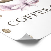 Ein Baby braut Babydusche Coffee Bar Poster (Ecke)