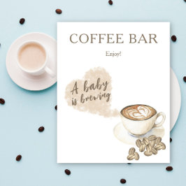 Ein Baby braut Babydusche Coffee Bar Poster