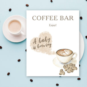Ein Baby braut Babydusche Coffee Bar Poster