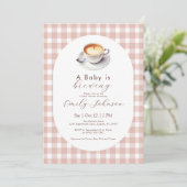 Ein Baby braut Babydusche und lädt ein Dankeskarte (Stehend Vorderseite)