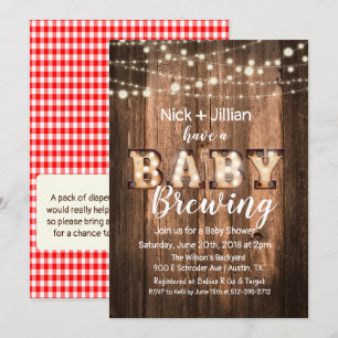 Ein Baby braut Babydusche und lädt ein Einladung