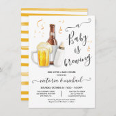 Ein Baby braut Babydusche und lädt ein Einladung (Vorne/Hinten)