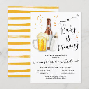 Ein Baby braut Babydusche und lädt ein Einladung