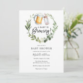 Ein Baby braut Babydusche und lädt ein Einladung (Stehend Vorderseite)