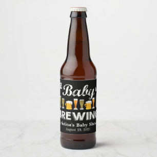 Ein Baby braut Babyparty-Bierflasche-Aufkleber Bierflaschenetikett