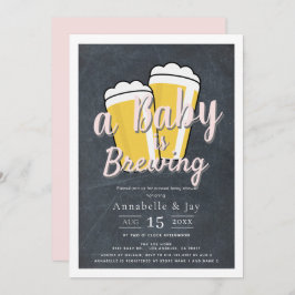 Ein Baby braut Bier-Co-ed Pink Baby-Dusche Einladung