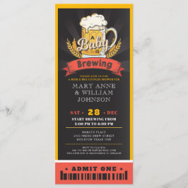 Ein Baby braut Bier Ticket Paare Babydusche Einladung