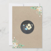 Ein BABY BRAUT blauen Jungen, Duschen-, Einladung (Rückseite)