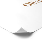 Ein Baby braut Braun Babydusche Begrüßungszeichen Poster (Ecke)