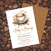 Ein Baby braut Brown Coffee Baby Dusche Einladung