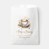 Ein Baby braut Brown Coffee Baby Dusche Geschenktütchen (Vorderseite)