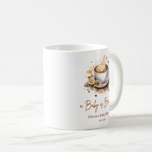 Ein Baby braut Brown Coffee Baby Dusche Kaffeetasse (VorderseiteRechts)