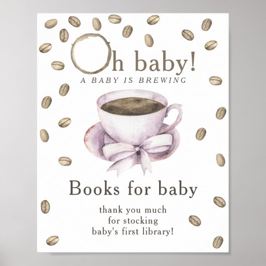 Ein Baby braut Bücher für das Baby Poster (Vorne)