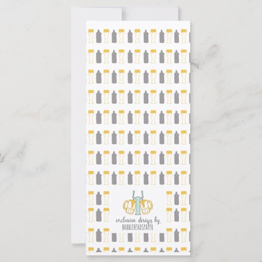 Ein Baby Braut Co-Ed Brauerei Baby Shower Einladun (Rückseite)