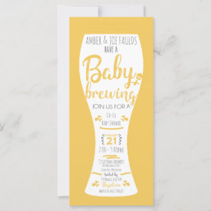 Ein Baby Braut Co-Ed Brauerei Baby Shower Einladun