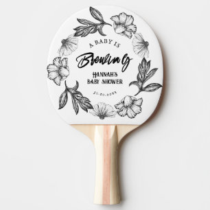 Ein Baby braut die Tätowierung der gotischen Blume Tischtennis Schläger