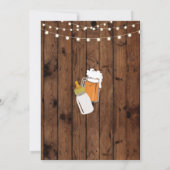 Ein Baby braut Duschen-Biere GRILLEN, die Holz Einladung (Rückseite)
