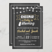 Ein Baby braut Duschsäulenleuchten-Halbpension Einladung (Vorne/Hinten)