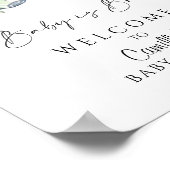 Ein Baby braut eine Babydusche Minimalistisch Poster (Ecke)