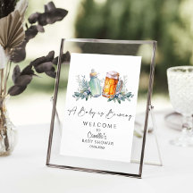 Ein Baby braut eine Babydusche Minimalistisch