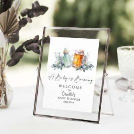 Ein Baby braut eine Babydusche Minimalistisch Poster