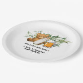 Ein Baby braut eine Babydusche Pappteller (Schrägansicht)