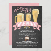 Ein Baby braut eine Babydusche und lädt dazu ein Einladung (Vorne/Hinten)