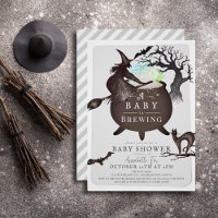 Ein Baby braut eine graue Halloween-Kinderdusche