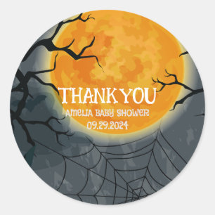 Ein Baby braut eine halbe Kessel-Dusche Runder Aufkleber