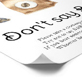 Ein Baby braut eine Kaffeetasse Sagen Sie nicht, B Poster (Ecke)