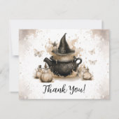 Ein Baby braut eine neutrale Halloween-Kinderdusch Dankeskarte (Vorderseite)