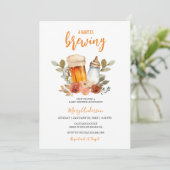 Ein Baby braut eine orangefarbene Blütendusche Einladung (Stehend Vorderseite)